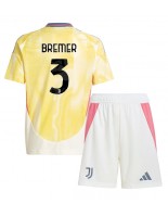 Juventus Gleison Bremer #3 Vieraspaita Lasten 2024-25 Lyhythihainen (+ shortsit)